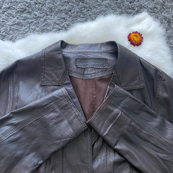 Luisa Cerano Genuine Leather Jacket - Picture 2 of 10